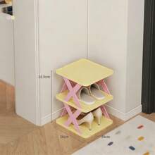 Joivida 1Pc Shoe Rack For Home Use, Doorway, Storage, Multi-Layer Shoe Storage, Suitable For Dopamine, Small Rental Rooms. - yellow powder - View 8