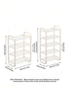 1PC Multi-Layer Metal Shoe Rack, Shoe Storage Organizer, Suitable For Entryway, Bedroom, Door Side Small Storage - Multicolor - View 6