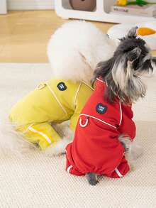 PETSIN Quần áo cho chó, quần áo cho mèo, quần áo cho động vật nhỏ bốn chân, hàng mới mùa xuân hè, quần áo cho mèo, quần áo thường ngày, quần áo mặc nhà cho chó, bộ đồ liền thân cho động vật nhỏ. - Nhiều màu - Xem 3