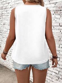 EMERY ROSE Áo tank top không tay cỡ lớn in hình trái tim ombre - Nhiều màu - Xem 2