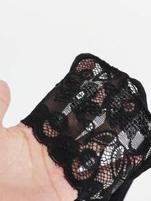 Men's Solid Color Cutout Sexy Thong Underwear - Black - View 3