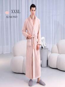 SHEIN 1 Áo choàng tắm flannel cỡ lớn, Áo choàng tắm flannel thanh lịch dành cho người lớn, Lý tưởng cho nhà nghỉ, khách sạn, spa, thẩm mỹ viện, Áo choàng tắm flannel, Thấm hút tốt và nhanh khô, Kiểu dáng rộng rãi, Nhiều màu sắc, Thiết kế tối giản, Đồ dùng thiết yếu cho phòng tắm & nhà cửa, Trang trí phòng tắm mùa hè, Đám cưới, Trở lại trường học - Nhiều màu - Xem 19