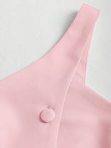 Sweetra 春夏新款女士复古性感收腰百搭舒适休闲优雅高端套装 - 粉色 - 查看 4