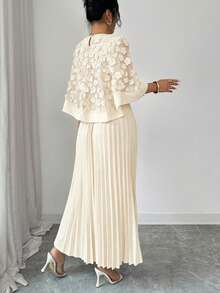 Elenzga Women's Dress For Wedding, Birthday Party, And Other Occasions, Suitable For Autumn - Apricot - View 2