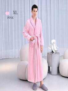 SHEIN 1 Áo choàng tắm flannel cỡ lớn, Áo choàng tắm flannel thanh lịch dành cho người lớn, Lý tưởng cho nhà nghỉ, khách sạn, spa, thẩm mỹ viện, Áo choàng tắm flannel, Thấm hút tốt và nhanh khô, Kiểu dáng rộng rãi, Nhiều màu sắc, Thiết kế tối giản, Đồ dùng thiết yếu cho phòng tắm & nhà cửa, Trang trí phòng tắm mùa hè, Đám cưới, Trở lại trường học - Nhiều màu - Xem 28