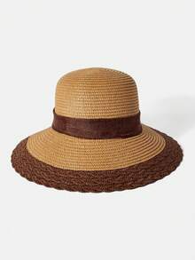 MOTF PREMIUM 海边沙滩防晒草帽 - 駝色 - 查看 3