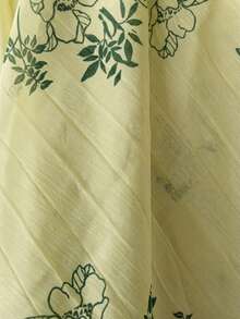 Aveloria Rosie 花卉印花腰带纽扣连衣裙度假装女装 - 黃色 - 查看 7