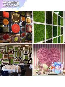 1 pieza de 100g de musgo artificial adecuado para decoración del hogar, arreglos paisajísticos en miniatura, miniaturas de césped, plantas en macetas y decoración de paisajismo para el Día de San Valentín, boda de San Valentín, cumpleaños - Verde - Ver 10
