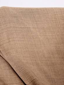 Solflare 2025秋冬新款休闲宽松亚麻质感阔腿裤，适合外出、日常穿着、聚会、通勤、返校、约会、居家、生日派对等多种场合，宽松弹力腰带，大码，米色 - 咖啡棕 - 查看 7