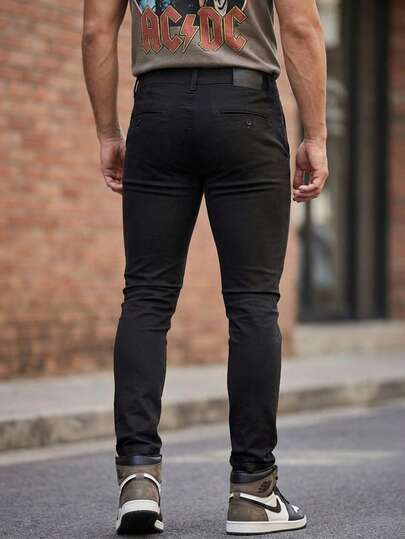 Pantalon de caballero corte skinny de gabardina stretch afelpada suave y termico | Pantalon casual para hombre estilo chino ajustado con elasticidad premium | Pantalon de vestir moderno para invierno calido y comodo tallas 28 30 32 34 36 38 | Ropa de hombre versatil con bolsillos funcionales diseño de alta calidad mas de 5 colores disponibles | Pantalon de algodon elastico resistente para oficina o uso diario combinable con camisas y playeras acabado elegante