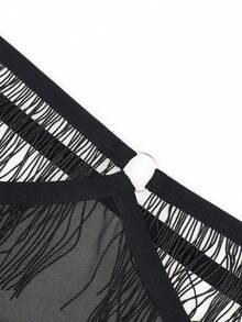 DrisQ 男士流苏镂空性感内裤 - 黑色 - 查看 8