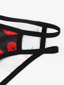 SHEIN DrisQ Quần lót nam gợi cảm in hình môi - Nhiều màu - Xem 3