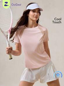 OutZeal SunProof UPF50+ Cooling Breathable Sun Protection Short Sleeve Tee Women - Baby Pink - View 11