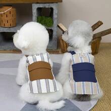 PETSIN Quần áo cho chó, quần áo cho mèo, váy cho thú cưng, bộ sưu tập xuân/hè mới, váy cho cún con, váy công chúa đa năng, họa tiết kẻ sọc, quần áo cho động vật nhỏ, kem chống nắng mát mẻ - Nhiều màu - Xem 11