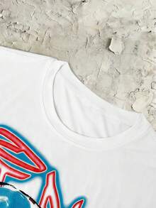 STEELVANCE Áo tank top nam dáng rộng in chữ và hoạt hình, kiểu dáng thường ngày, không tay. - Nhiều màu - Xem 4