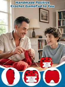 POKOJA LAND Inspirational Crochet Game Controller Christmas Gift, Handmade Game Controller Gift For Teenage Boys, Gamers, Sons Or Brothers, Emotional Crochet Decor, Christmas Stocking Stuffer - Multicolor - View 6