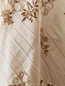 Aveloria Rosie Vestido con estampado de flores, botones delanteros y cinturón para vacaciones de mujer - Beis - Ver 7