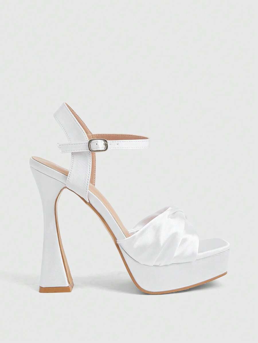 CUCCOO LuxiPop Women Heeled Sandals - White - View 1