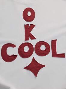 STYNVO Men's Letter Applique Round Neck Casual Loose Fit Tank Top - White - View 5