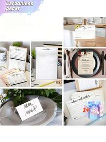 1pc Order Book & 2 Partial Carbonless Papers - Orders, Small Business Invoice Book - (50 Sheets Each, White/Yellow) - Multicolor - View 5