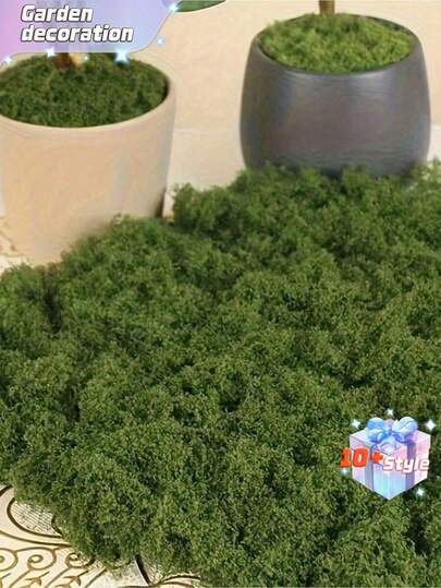 SHEIN 10/30/200g Artificial Moss Decoration - Realistic Greenery - Packaging - Great For Micro Landscape, Window Decoration And Design Layout, Artificial Moss Bionic Artificial Moss, Green Moss Micro Landscape Decoration, DIY Green Plant Lawn Potted Paving Landscape Decoration, Outdoor Garden Yard Decoration