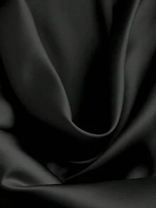 Sweetra French Mint Green Draped Neck Sleeveless Bodysuit, Elegant For Spring/Summer Commute - Black - View 3