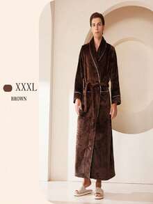 SHEIN 1 Áo choàng tắm flannel cỡ lớn, Áo choàng tắm flannel thanh lịch dành cho người lớn, Lý tưởng cho nhà nghỉ, khách sạn, spa, thẩm mỹ viện, Áo choàng tắm flannel, Thấm hút tốt và nhanh khô, Kiểu dáng rộng rãi, Nhiều màu sắc, Thiết kế tối giản, Đồ dùng thiết yếu cho phòng tắm & nhà cửa, Trang trí phòng tắm mùa hè, Đám cưới, Trở lại trường học - Nhiều màu - Xem 22