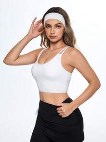 Eassivo Eassivo Women's Sports Bra & Yoga Wear - White - View 4