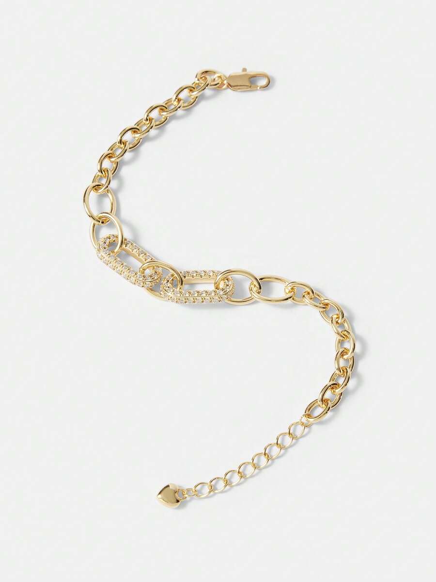 MOTF PREMIUM VÒNG TAY DÀY KIỂU HIP HOP PHÓNG ĐẠI DÀNH CHO CÁC CÔ GÁI CHÂU ÂU VÀ MỸ - Vàng - Xem 2