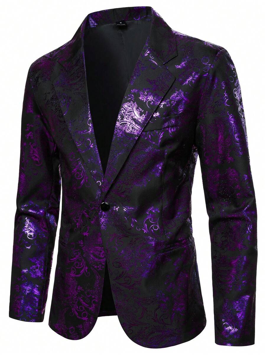 Calvornis Men's Suit Blazer, Fashionable & Stylish, Essential For Daily And Party Wear, Recommended For Trendsetters, Formal, Ceremony - Purple - View 1