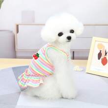 PETSIN 新款春季狗狗裙装、猫咪服装、可爱动物酷炫连衣裙、狗狗套装、新款春季裙子 - 彩色 - 查看 6