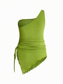 Modmama Maternity Clothes Maternity  Tops Summer Pregnant Clothes Two-Pack T-Shirts For Comfort And Casual Wear 2pcs Maternity Summer Casual Vacation Solid Color Drawstring Ruched Asymmetrical Hem Blouse - Multicolor - View 9