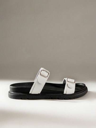 Solecia Women's Thick-Soled Sandals, New Thick-Soled Sandals, Black Roman Style Sandals, Non-Slip Multi-Functional Fashion Sandals, Summer Casual Beach Sandals