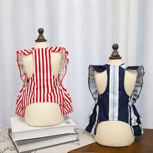 PETSIN Quần áo cho chó, quần áo cho mèo, váy cho thú cưng, bộ sưu tập xuân/hè mới, váy cho cún con, váy công chúa đa năng, họa tiết kẻ sọc, quần áo cho động vật nhỏ, kem chống nắng mát mẻ - Nhiều màu - Xem 7