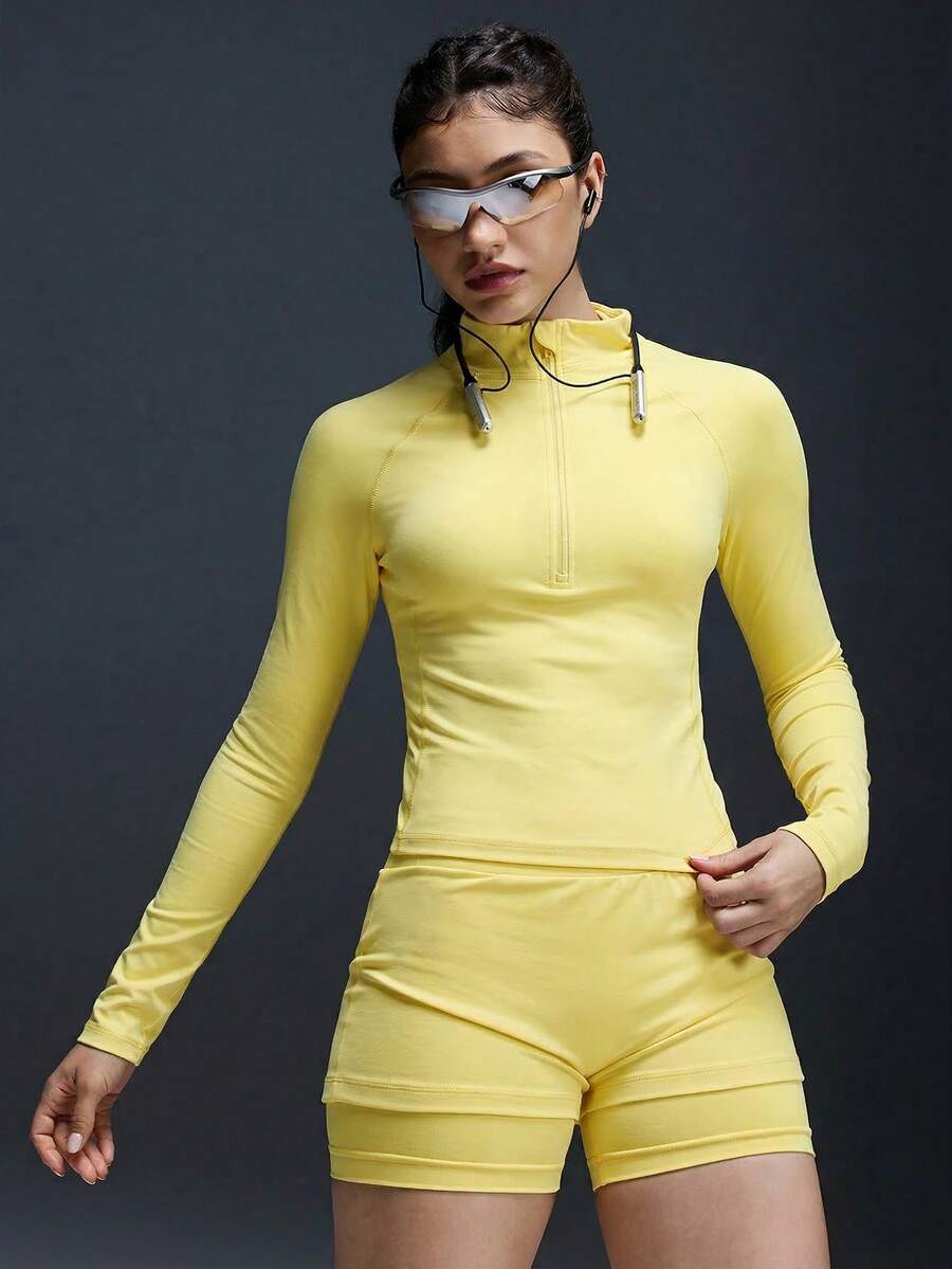 Powerista Women Sports Sweatshirts - Yellow - View 1