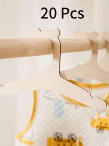 5pcs/10pcs Wooden Children's Hangers Kids Hangers, Cute Bear Ears Wood Baby Hangers Nursery Hangers, Non Slip Coat Hanger For Kids Coats, Suits, Pants And Jackets Decorations Decor Festival Decor Room Decor Home Decor Decor Bedroom Decor Dress Pants Shoes Jeans Boots Skirt, Hanger - Khaki - View 9