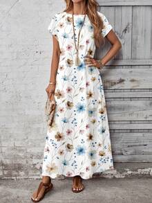 EMERY ROSE Đầm nữ kiểu dáng giản dị, tối giản, đa năng, họa tiết dễ phối đồ, thích hợp cho mùa xuân/hè. - Nhiều màu - Xem 4