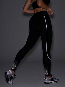 Eassivo Eassivo Quần legging thể thao nữ có dây rút ở eo và túi - màu đen - Xem 3