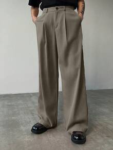 Claim Dot 男士休闲西装裤，简约，适合夏季 - 摩卡棕 - 查看 4