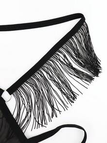 DrisQ 男士流苏镂空性感内裤 - 黑色 - 查看 6