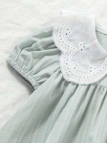 SHEIN 1件装 新生女婴服装 女婴服装 幼儿男童服装 绿色 Wander 实用时尚复古美拉德风格 动物熊掌印花 无袖连体衣 连身裤 连体衣 一件式 柔软轻盈 儿童服装 度假休闲风 复活节服装 夏季服装 春季服装 - 薄荷綠 - 查看 6