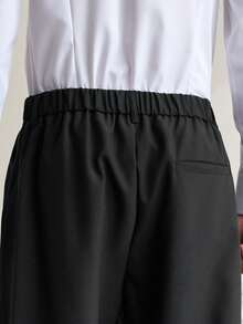 Officeau Quần ống đứng thường ngày cho nam, thời trang và tối giản, mùa thu/đông - màu đen - Xem 3