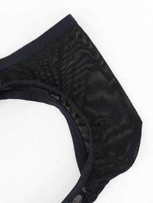 DrisQ 1件男士性感黑色网眼内裤 - 黑色 - 查看 5