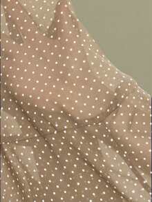 Aveloria Modichic Áo kiểu tay dài cổ bẻ bằng vải chiffon mỏng nhẹ, tối giản, dễ phối đồ, màu đen trắng chấm bi, phù hợp cho mùa xuân và mùa hè. - Bụi hồng - Xem 7