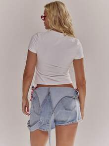 MUSERA Áo thun ôm dáng in họa tiết cho bé gái, thích hợp cho mùa xuân hè, đi nghỉ mát, đi biển, mặc hàng ngày hoặc phong cách thường ngày. - Nhiều màu - Xem 4