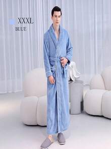 SHEIN 1 Áo choàng tắm flannel cỡ lớn, Áo choàng tắm flannel thanh lịch dành cho người lớn, Lý tưởng cho nhà nghỉ, khách sạn, spa, thẩm mỹ viện, Áo choàng tắm flannel, Thấm hút tốt và nhanh khô, Kiểu dáng rộng rãi, Nhiều màu sắc, Thiết kế tối giản, Đồ dùng thiết yếu cho phòng tắm & nhà cửa, Trang trí phòng tắm mùa hè, Đám cưới, Trở lại trường học - Nhiều màu - Xem 25