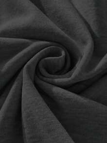 Comfortcana Deep Grey Plus Size Elastic Waist Drawstring Casual Summer Versatile Shorts - Dark Grey - View 4