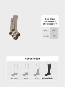 GLOWMODE 1 Pair Shuffle & Glow Sweat-Wicking Quick-Dry Arch Support Reflective Seamless Tube Socks Running Jogging Training Tennis Daily Active Wear - Khaki - View 6