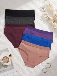 NudeFit 6 piezas/paquete Bragas de bikini cómodas de unicolor para mujer - Multicolor - Ver 1
