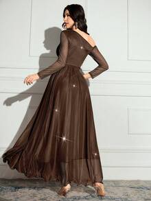 Women Midi Dresses - Whole Grain Coffee - View 4